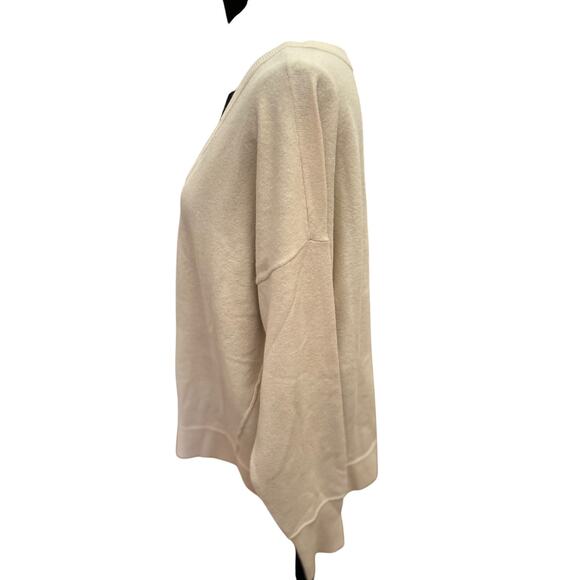 Lucky Brand Cloud Soft V-Neck Sweater Straw Heather (Size L) NWOT - Picture 8 of 13